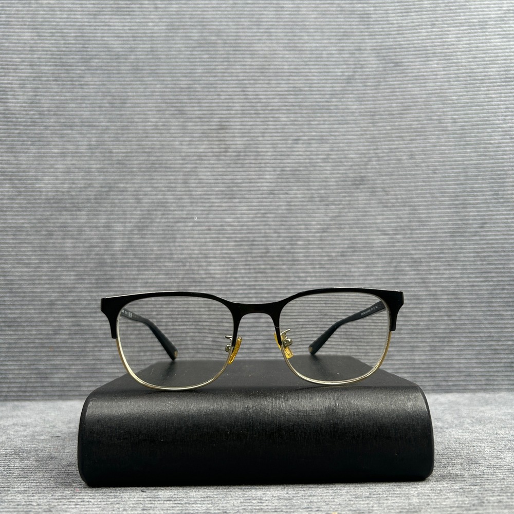 Coach HC 5131 Black Satin Light Gold Browline Y2k Eyeglasses 51-19-145